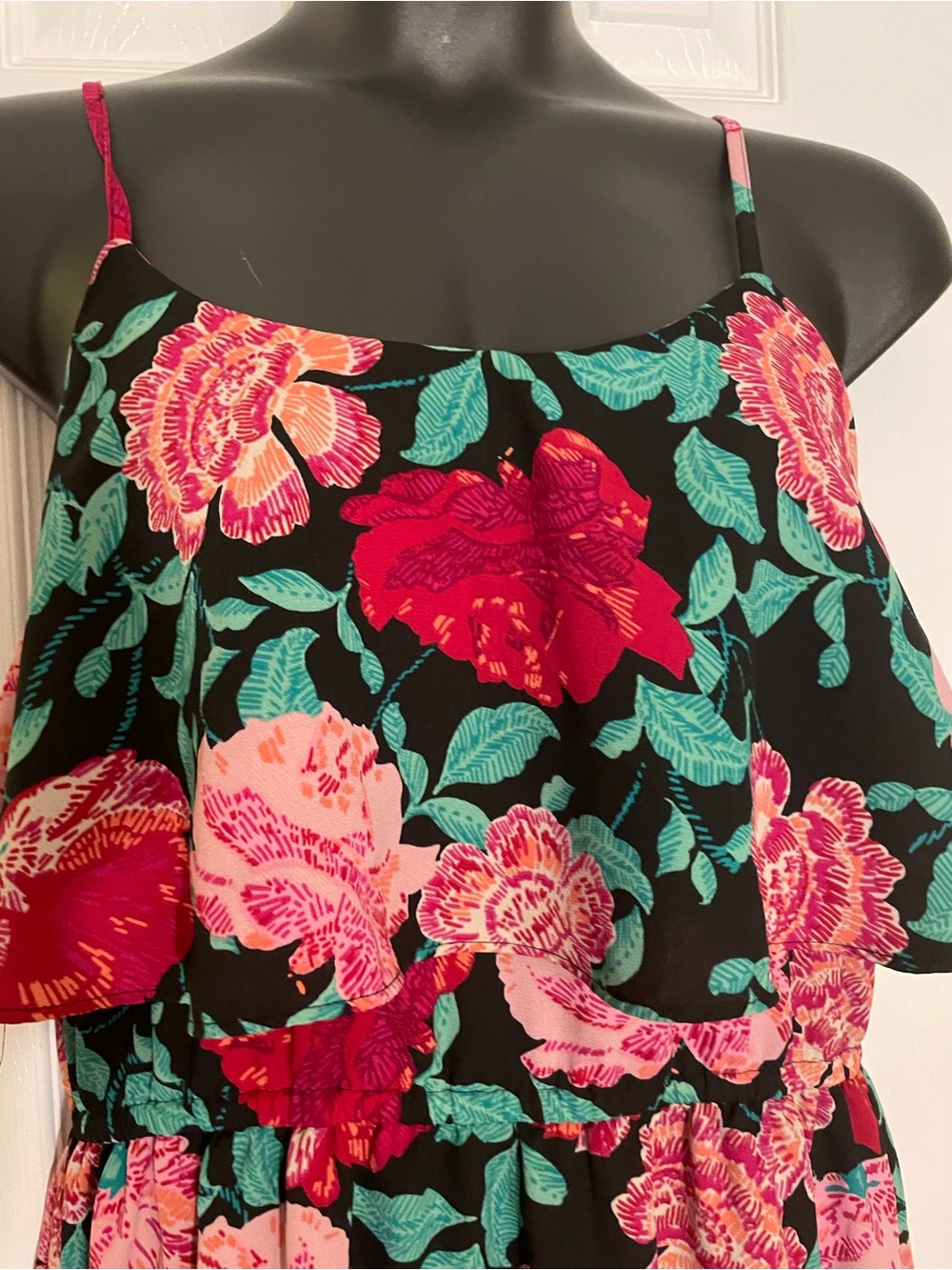 ELLE Polyester original Flapover Sundress L